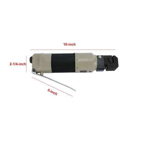2 In 1 Pneumatic Punch And Flange Tool For Sheet Metal, Easily Punch Holes And Crimp Edges With A Rotating Head, side view