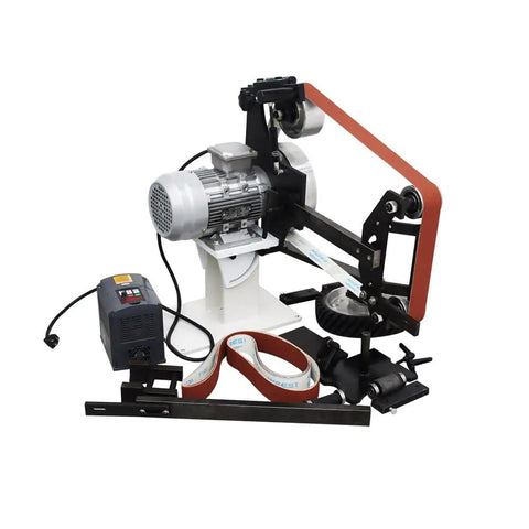 Tough As Nails Belt Sander And Knife Grinder With Multi Angle Sharpener and Slick Polisher, 1500w pure copper motor, compact benchtop design.