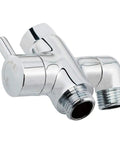 Easy Install Brass Shower Arm Diverter Valve For Handheld And Fixed Shower Heads G1/2 3 Way Universal Bathroom System Component Replacement Polished Chrome