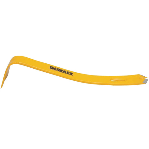 Heavy Duty 13 Inch Flat Bar Pry Tool Made From Spring Steel With Wide Prying End For Maximum Leverage Beveled Tip For Nail Pulling And Built In Nail Pullers