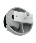 MNGHFTG vacuum cleaner front omni wheel assembly with white mounting bracket on gray housing