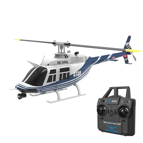 Blue Fuselage Replacement For RC ERA C138 Bell 206 Helicopter 1/33 Scale Crash Resistant, Durable Body Shell, Quick Install