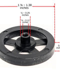 Set Of 100 Plastic Front Wheels And 50 One Eighth Inch Axle Rods For Educational Robotics And Mechanical Kits 1.38 Inch Wheels 0.20 Inch Width