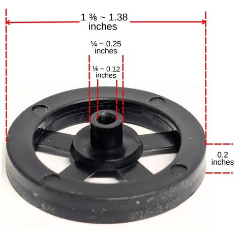 Set Of 100 Plastic Front Wheels And 50 One Eighth Inch Axle Rods For Educational Robotics And Mechanical Kits 1.38 Inch Wheels 0.20 Inch Width