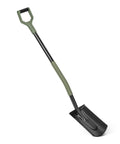 Heavy Duty Gardening Shovel With Flat Spade 47 Inch Steel Tool Ergonomic TPR Overmolded D Handle For A Steady Grip