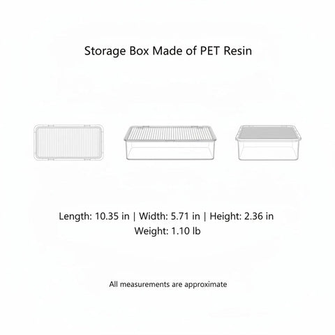 Clear Pet Storage Bin Kick Clutter To The Curb In Style Slick Transparent Plastic Organizer dimensions drawing