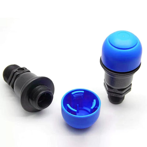 UPLYKKE 3/4 in air relief valve for irrigation, blue cap, black plastic body, 1 piece
