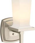 Margaux One-Light Sconce In French Gold Finish With Frosted Glass Shade, Damp-Location Rated, T-10 Bulb Required