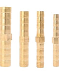 Brass Hose Fittings Set 6mm 8mm 10mm 12mm Straight Through Water Pipe Adapters For Garden Irrigation Leak Proof Easy Install 20 Pcs Durable Multi Size Connectors Fits Most Hoses Quick Connect Style, four brass hose connectors