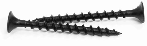 Six By One And Five Eighths Inch Black High Hardness Drywall Screw For Wood And Studs Coarse Thread Phillips Drive Bugle Head