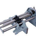 Beefy 9 Inch Woodworking Vise Heavy Duty Cast Iron Bench Vise With Quick Release Lever and Steel Main Screw, side view