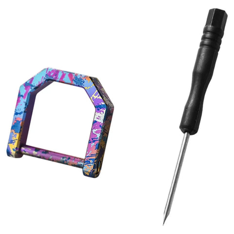Alloy Mini Keychain Clip With Detachable Tool, colorful corrosion-resistant holder with screwdriver, camping gear.