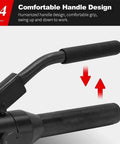 Comfortable handle of Hydraulic Knockout Punch Kit Pro Grade For Electrical Boxes And Metal Sheets, ergonomic grip close-up