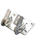 Stainless Steel Dual Axis Torque Hinge For Gate With 360 Degree Rotation Adjustable Damping And Reciprocating Torque Durable Heavy Duty Gate Hardware 1 Piece No Screws Included showing front view with mounting holes