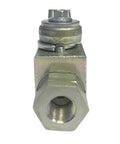 Front view of German Made Beefy Heavy Duty High Pressure Carbon Steel Ball Valve With Three Eighths Inch NPT Female Threads
