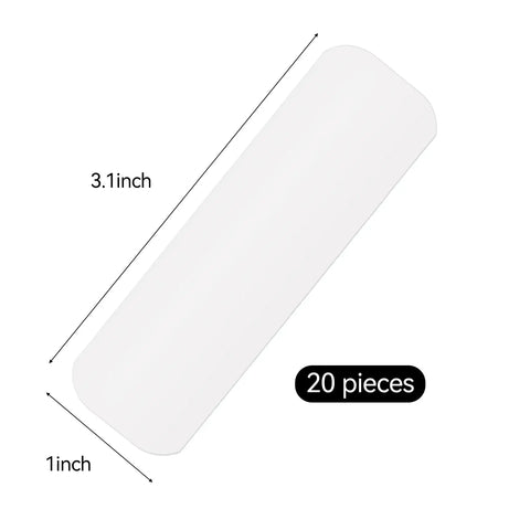 Top Notch 20 Pack White Mini Horizontal Blind Repair Tabs, one inch slat replacement kit, 3.1x1 inch size, 20 adhesive pieces.