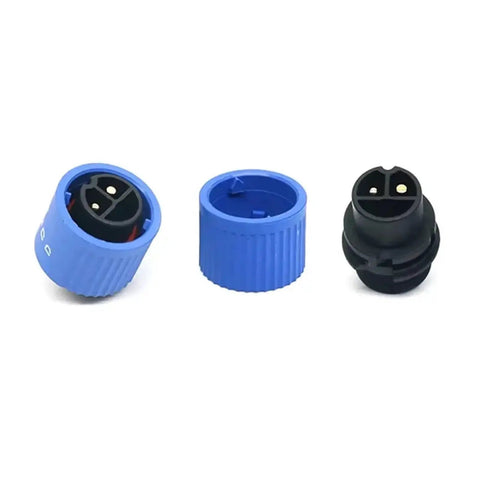 Top Notch 30 Amp M19 2 Plus 3 E Bike Power Connector And Male Female Charging Adapter For Lithium Battery Electric Vehicle Plug Socket With Sweet Reliable Heavy Duty Build blue and black connectors