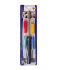 Packaging of Grease Zerk Cleaner Kit For Grease Fittings With Four Color Cleaners And One Zerk Fitting showcasing tools and handle