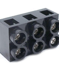 Dual Row 3 Position Screw Terminal Block Kit 500V 60A Electrical Barrier Strip 2 Pack Brass Screw ABS Housing