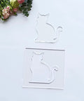 Clear Acrylic Cat Paw Router Template For Woodworking Solid 1/4 Inch Thick Jig For Resin Epoxy Inlay Crafts showcasing two cat shapes.