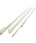 Rock Solid 22 Inch Bottom Mount Drawer Slides Featuring Dead Silent Self Closing Action Heavy Duty Stamped Steel Classic White Epoxy Finish.