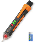 No Contact Voltage Tester Pen With LED Light And Loud Buzzer Alarm for Quick Live Wire and Null Wire Detection, includes batteries