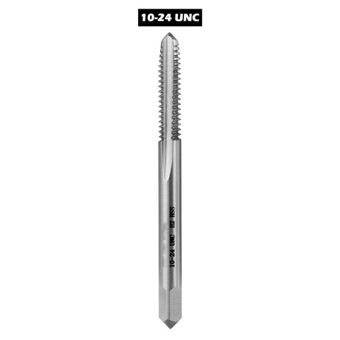 Two Pack No 10 24 UNC Thread Tap Right Hand M2 HSS 10 X 24 UNC Straight Fluted Machine Tap Durable High Speed Steel Quick Chip Removal