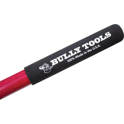Close-up of the handle grip of Heavy Duty Square Point Shovel With 14 Gauge Steel Head And Long Fiberglass Handle For Landscaping, Made in USA