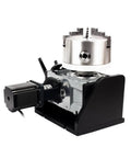 Tough As Nails CNC Dividing Index Head Gearbox Rotary Table Positioner with 100mm chuck for accurate seam welding.