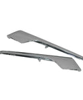 Slick Chrome Fog Light Trim Molding Pair Fits 2016-2021 Tesla Model X, chrome material, fits upper front bumper accent.