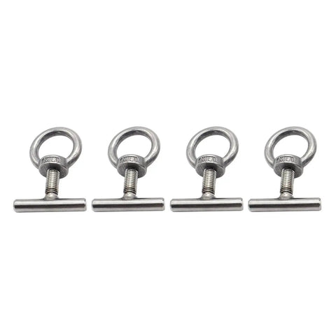 Beefy Stainless Steel Eye Bolts And Lifting Eye Nuts 304 Grade Ring Eye Bolt For Secure Lifts Easy Install Reusable Simple Structure Great For Quick Hoists And Heavy Loads, four M8 T-handle bolts