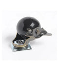Close-up of a single vintage globe caster with brake, part of the Four Pack Vintage Globe Furniture Casters With Brakes 1.5 Inch Swivel Stem Casters.