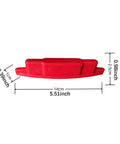 FewNvWa Handheld Stud Finders for Wall Metal Detection in Wood And Drywall, Red, showing size dimensions and compact design.