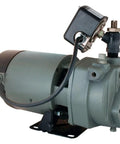 Star JHU10 1 HP cast-iron jet pump side view for shallow or deep wells with control box