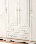 White wardrobe with 2 Pack Zinc Alloy Drawer Pulls White Vintage Shabby Chic Cabinet Handles for dresser, vanity and closet cupboard doors.