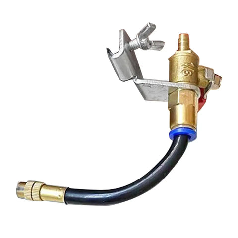 Dust Busting Water Spray Attachment For Angle Grinder 7 Inch Wet Spray Tool showing flexible tube and brass fittings