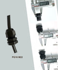 100 Pack PG16 Waterproof Cable Gland Connectors IP68 M22 Plastic Cable Glands With Locknut And Rubber Ring For 10-14mm Wire details