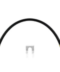Universal 18-Inch Rubber Brake Hose, 3/8-24 External To 3/8-24 Internal Threads, High Strength Durable Black Hydraulic Brake Line