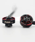 Fresh Rad 1404 Brushless Motors For Rc Fpv Racing And Freestyle Toothpick Drones 3800 Kv To 4600 Kv With Point Five Millimeter Shaft 3S 4S Battery Compatible Diy Drone Build Kit 4 Pack close-up of KV3800 motors with red and black detailing
