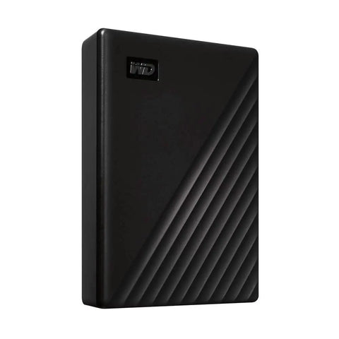Black 5TB Portable External Hard Drive With Ransomware Defense And Password Protection, sleek design, USB 3.1 and USB 3.0 compatible