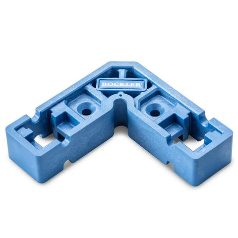 Close-up of a Clamp It Mini Assembly Square from the 4 Pack for 90 Degree Corner Clamps in Woodworking, pro grade tool.