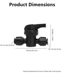 Product dimensions of 10 Pack Quick Connect Drip Irrigation Shut Off Valves No Fuss On Off Control, Leak Proof For One Quarter Inch Tubing