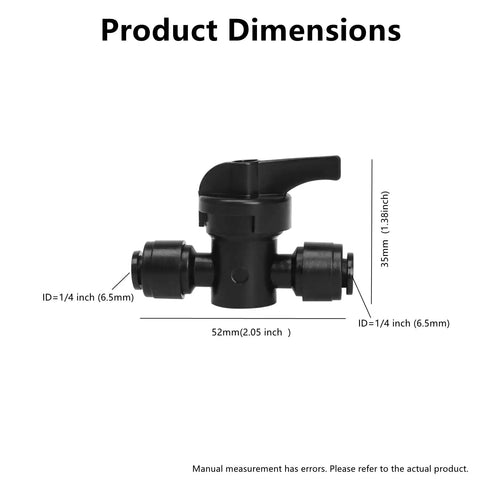 Product dimensions of 10 Pack Quick Connect Drip Irrigation Shut Off Valves No Fuss On Off Control, Leak Proof For One Quarter Inch Tubing
