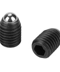 Heavy Duty Carbon Steel Ball Spring Plungers Set With Hex Socket Screws For Mechanic Projects And Shop Builds showing black plunger design.