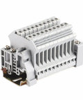 10 Pieces E UK DIN Rail Terminal Block End Stopper Bracket For 35mm Wide Rail Gray Nylon PA66 Housing Fire Retardant DIN Rail Mount
