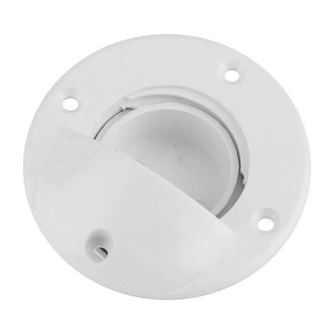 Top view of Transom Drain Valve For Boats, Nylon Scupper Drain With Deck Mounted Bung Stopper, Water Tight Boat Drain Valve For Fish Well Ice Chest And Yacht