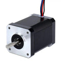 Beefy Torque Nema 17 Stepper Motor Bipolar 60Ncm With 1.65x1.65x2.36 Inch Body showing side view with wires and shaft