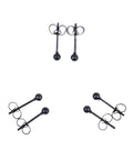 316L Surgical Steel Black Ball Stud Earrings Set for Men and Women Hypoallergenic Nickel Free Cartilage Ear Rings Three Pairs of 3mm Ball Studs Go To Everyday Wear Minimalist Ear Jewelry, 3mm black studs with butterfly backs