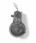 Left wheel assembly for Ecovacs Deebot robots; black plastic housing with light-gray wheel and exposed wires.