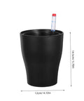 Self Watering Plant Pots For Beginners No Fuss Easy Care Indoor Planters With Built In Water Reservoir System Durable Plastic Flower Pots For Low Maintenance Indoor Garden On Patio Balcony, black 12cm pot